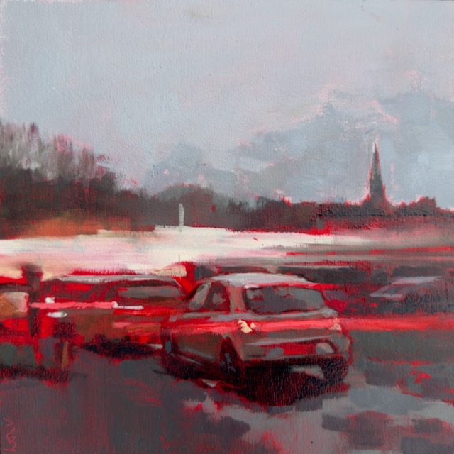 urban Red - oil painting by Louise Ventris