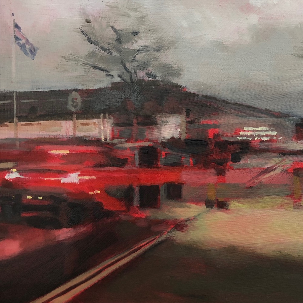 Wait here painting by Louise Ventris